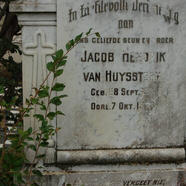 HUYSSTEEN Jacob Hendrik, van 1911-193?