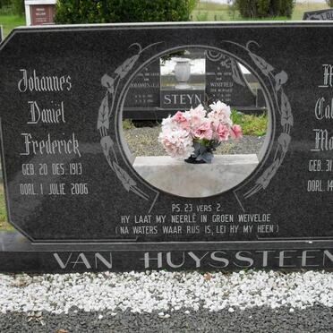 HUYSSTEEN Johannes Daniël Frederick, van 1913-2006 &amp; Martha Catharina Magdalena 1922-1997