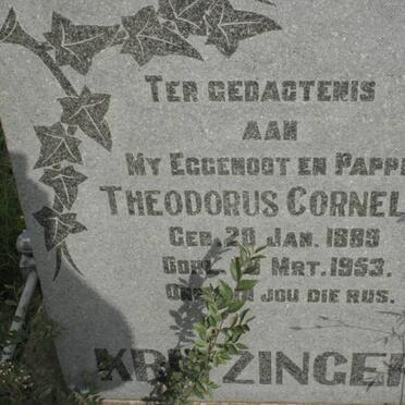 KRITZINGER Theodorus Corneluis 1889-1953