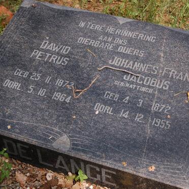 LANGE Dawid Petrus, de 1872-1964 &amp; Johannes Frans Jacobus HATTINGH 1872-1955