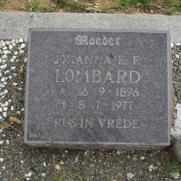 LOMBARD Johanna E.F. 1896-1977