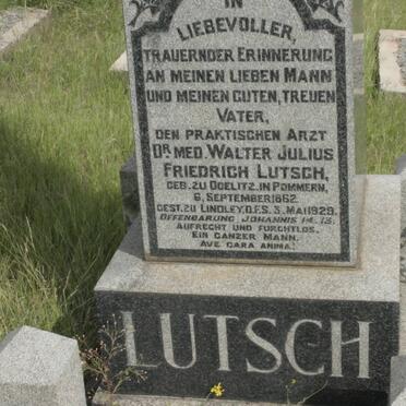 LUTSCH Walter Julius Friedrich 1862-1929