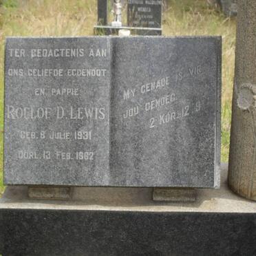 LEWIS Roelof D. 1931-1962