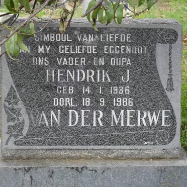 MERWE Hendrik J., van der 1936-1986
