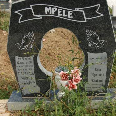 MPELE Mabandla Sebuti Champion 1937-2003