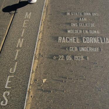 MEINTJES Christoffel Bernardus 1924-1995 &amp; Rachel Cornelia UNDERHAY 1929- 