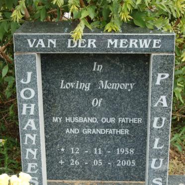 MERWE Johannes Paulus, van der 1958-2005
