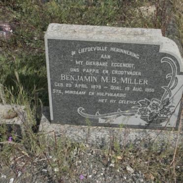 MILLER Benjamin M.B. 1878-1956