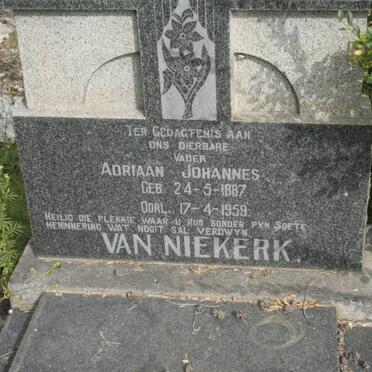 NIEKERK Adriaan Johannes, van 1887-1959 