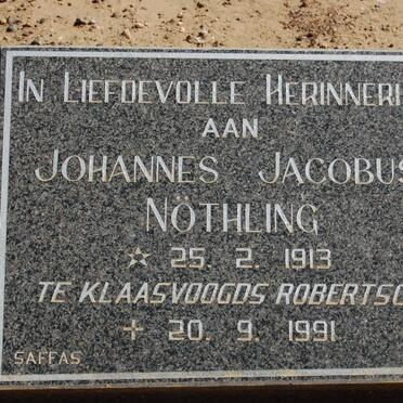 NöTHLING Johannes Jacobus 1913-1991