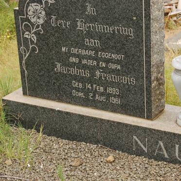 NAUDé Jacobus Francois 1893-1961 &amp; Magdalena Sophia STASSEN 1898-1992