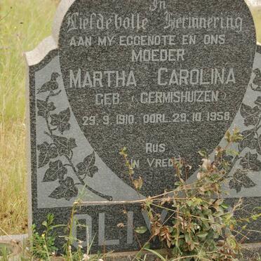 OLIVIER Martha Carolina nee GERMISHUIZEN 1910-1958