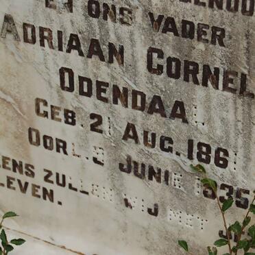 ODENDAAL Adriaan Cornelis 1861-1935