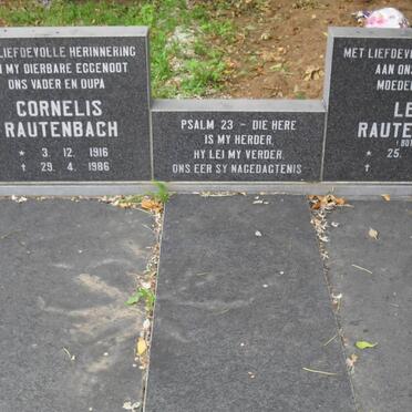 RAUTENBACH Cornelis 1916-1986 &amp; Lena BOTHA 1921-