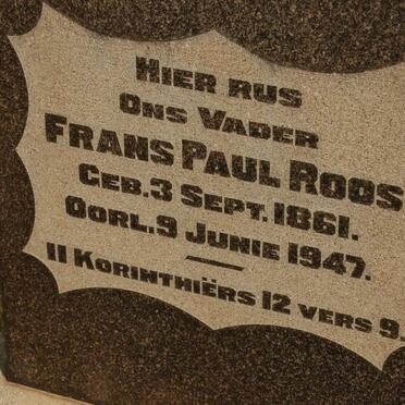 ROOS Frans Paul 1861-1947