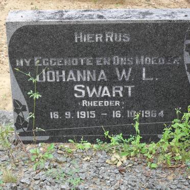 SWART Johanna W.L. nee RHEEDER 1915-1964