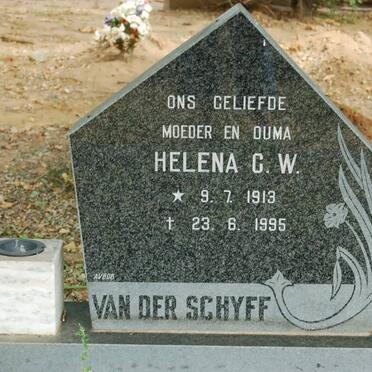 SCHYFF Helena G.W., van der 1913-1995