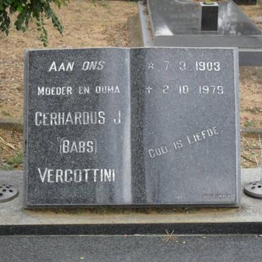 VERGOTTINI Gerhardus J. 1903-1979