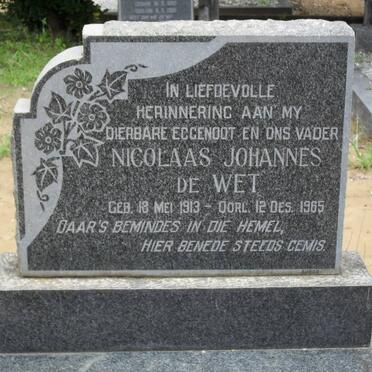 WET Nicolaas Johannes, de 1913-1965