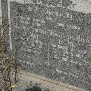 WET Matthys Cornelis, de 1878-1952 &amp; Margaretha Maria GROVE 1882-1957