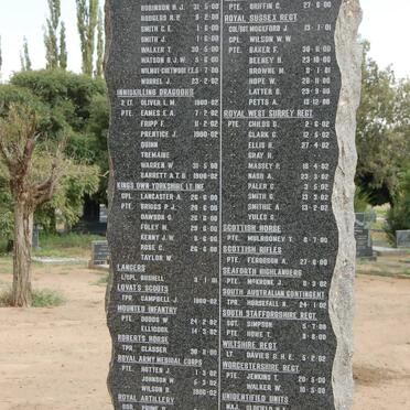 3. Memorial for British Soldiers originally buried at Yeomanry Kopje &amp; Lindley