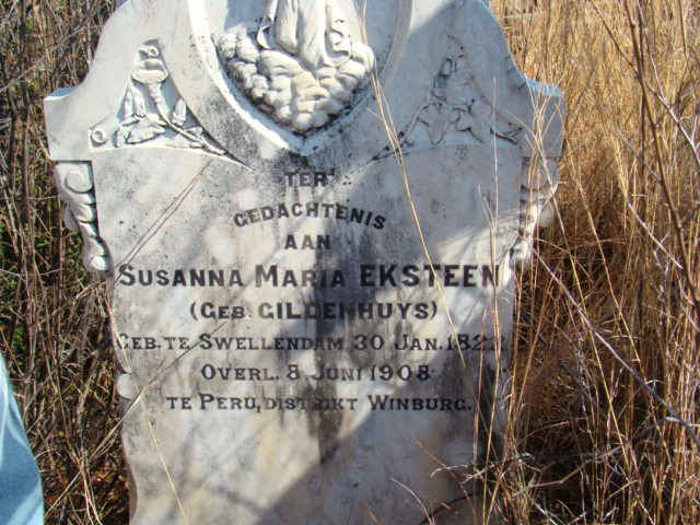 EKSTEEN Susanna Maria nee GILDENHUYS 1822-1908