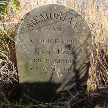 EKSTEEN George Dupl. 1878-1879