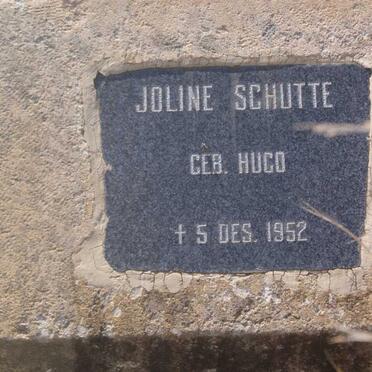 SCHUTTE Joline nee HUGO -1952