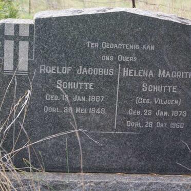 SCHUTTE Roelof Jacobus 1887-1949 &amp; Helena Magritha VILJOEN 1873-1960