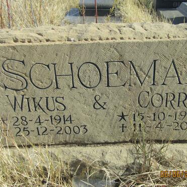 SCHOEMAN Wikus 1914-2003 &amp; Corrie 1926-2006