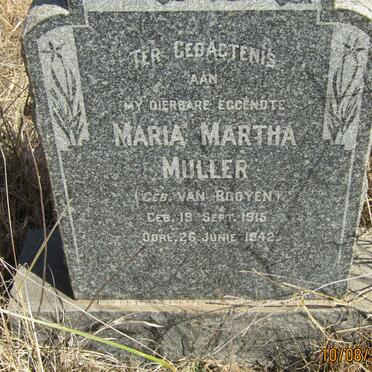 MULLER Maria Martha nee VAN ROOYEN 1915-1942
