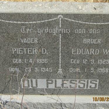 PLESSIS Pieter D., du 1886-1945 :: PLESSIS Eduard W., du 1925-1968