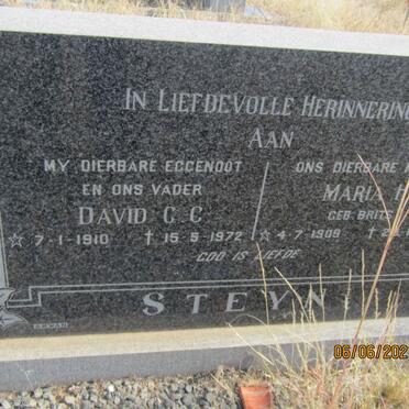 STEYN David C.C. 1910-1972 &amp; Maria H. BRITS 1909-1974