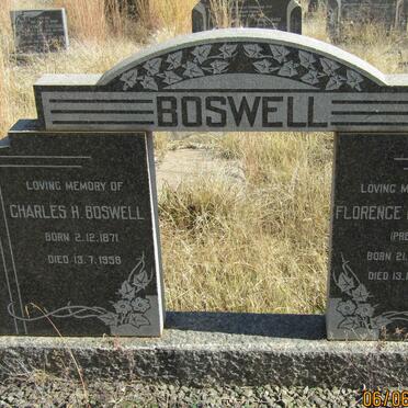 BOSWELL Charles H. 1871-1958 &amp; Florence L. PREIS 1879-1961