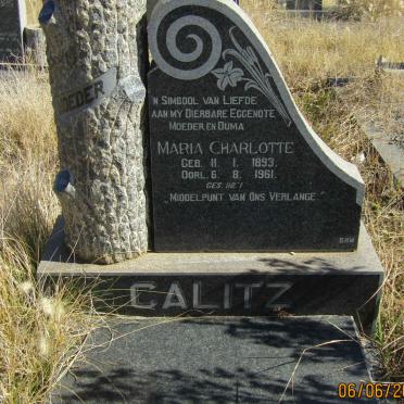 CALITZ Maria Charlotte 1893-1961