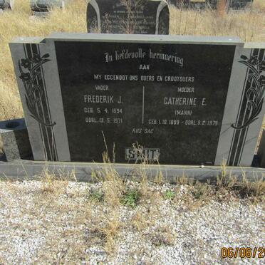 SMIT Frederik J. 1894-1971 &amp; Catherine E. MANN 1899-1979
