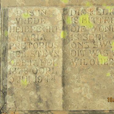 PRETORIUS Heibrecht Maria nee STEYN 1878-1944