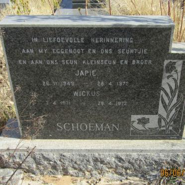 SCHOEMAN Japie 1949-1972 :: SCHOEMAN Wickus 1971-1972