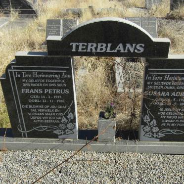 TERBLANS Frans Petrus 1927-1966 &amp; Susara Adriana 1929-2009