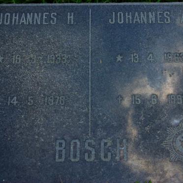 BOSCH Johannes H. 1933-1978 &amp; Johannes A. 1963-1998