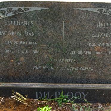 PLOOY Stephanus Jacobus Daniel, du 1884-1958 &amp; Helena Elizabeth VAN NIEKERK 1887-1955