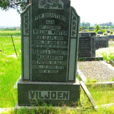 VILJOEN Willim Wouter 1886-1930 &amp; Isabella Elizabeth Margarietha 1890-1978