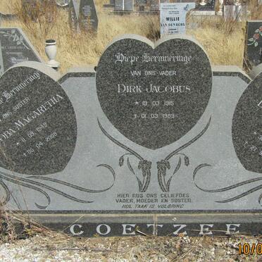 COETZEE Dirk Jacobus 1915-1989 &amp; Dina Elisabeth DAVEL 1907-1991 :: COETZEE Jacoba Magaretha 1949-2008