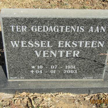 VENTER Wessel Eksteen 1951-2003