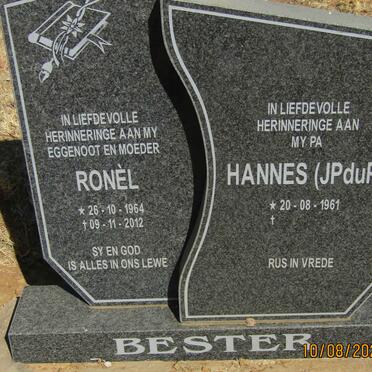 BESTER Hannes 1961-  &amp; Ronel 1964-2012