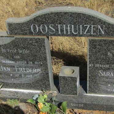 OOSTHUIZEN Jan Frederik 1917-  &amp; Sara Susanna SMIT 1926-1988