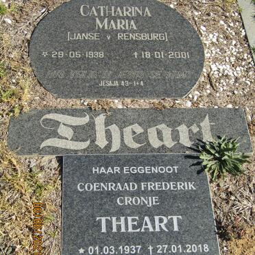 THEART Coenraad Frederik Cronje 1937-2018 &amp; Catharina Maria JANSE VAN RENSBURG 1938-2001