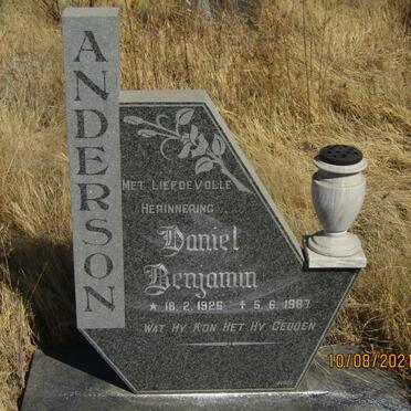 ANDERSON Daniel Benjamin 1926-1987