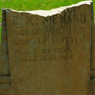 NIEMAND E.M. 1910-1941