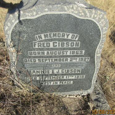 GIBSON Fred 1869-1927 &amp; Annie E.J. -1918